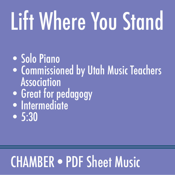 Lift Where You Stand (solo piano)