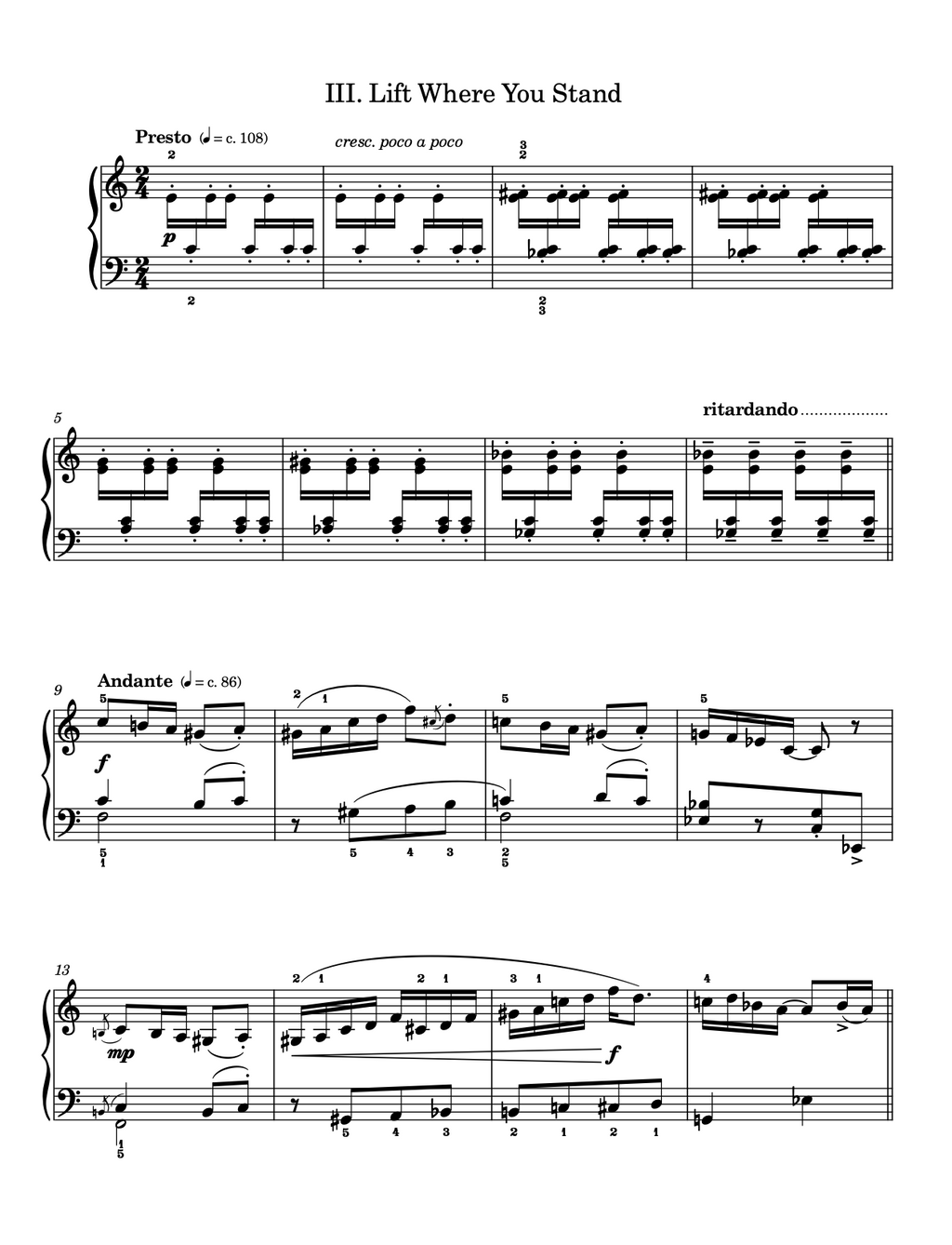 Lift Where You Stand (solo piano)