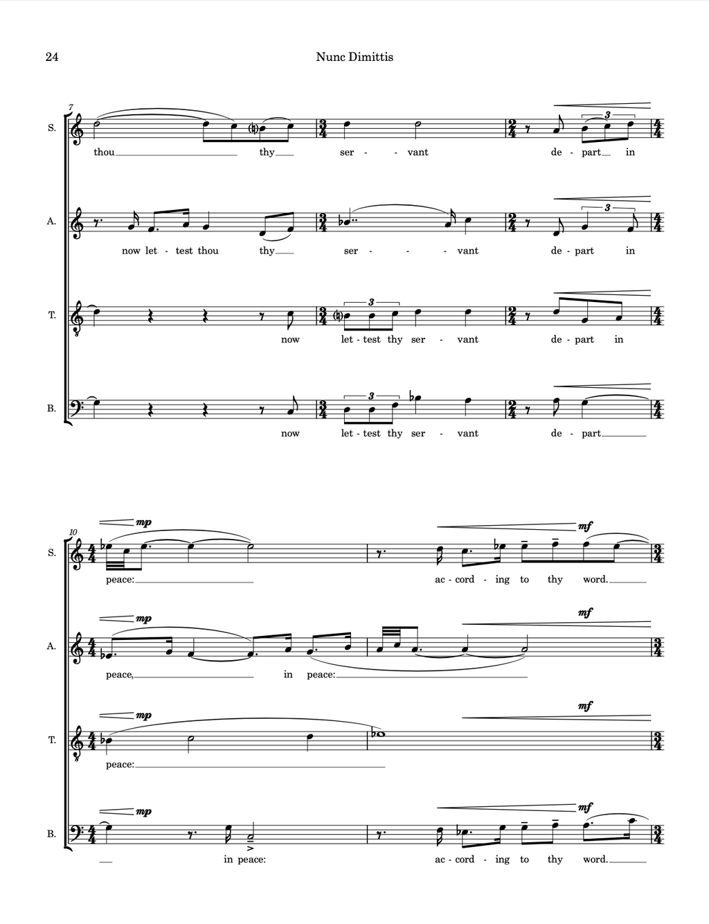 Magnificat & Nunc Dimittis (Holleman Service)