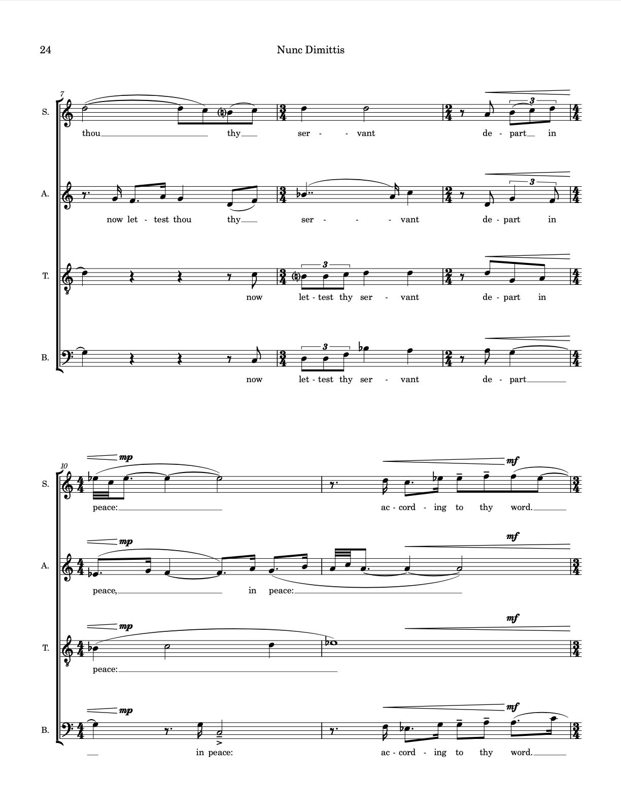 Magnificat & Nunc Dimittis (Holleman Service)