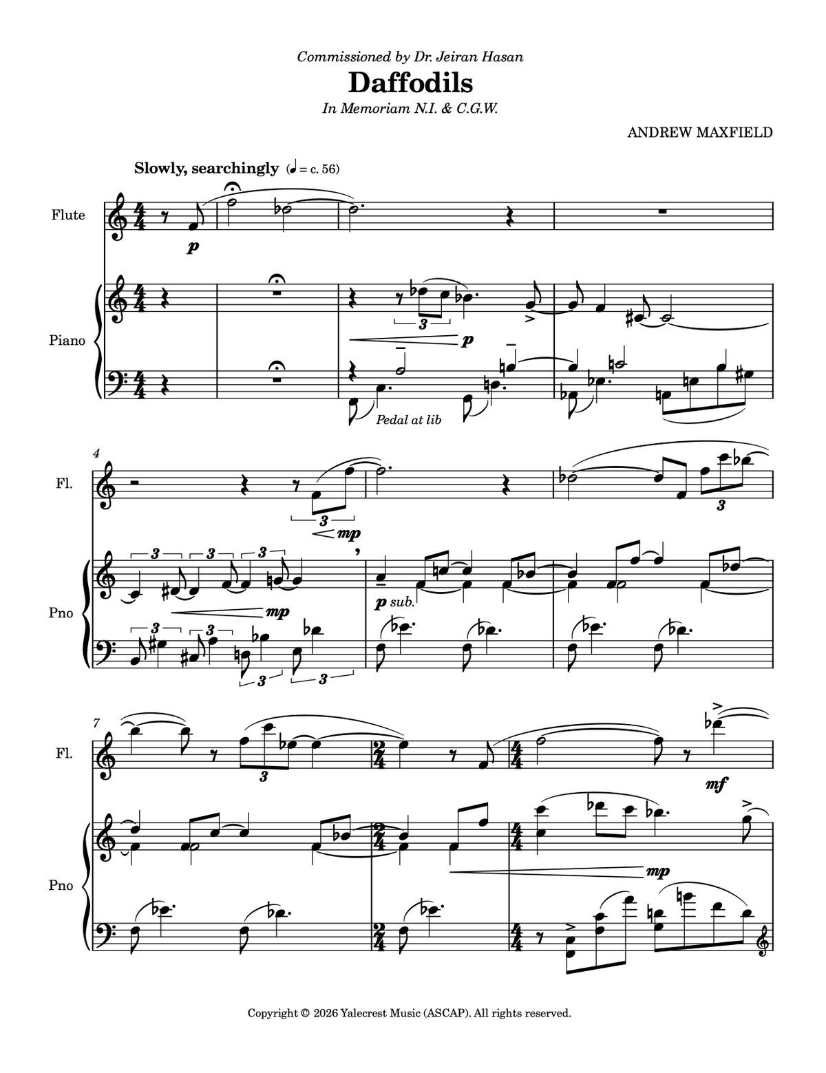 Bouquet: An Open-Ended Sonata for Flute and Piano