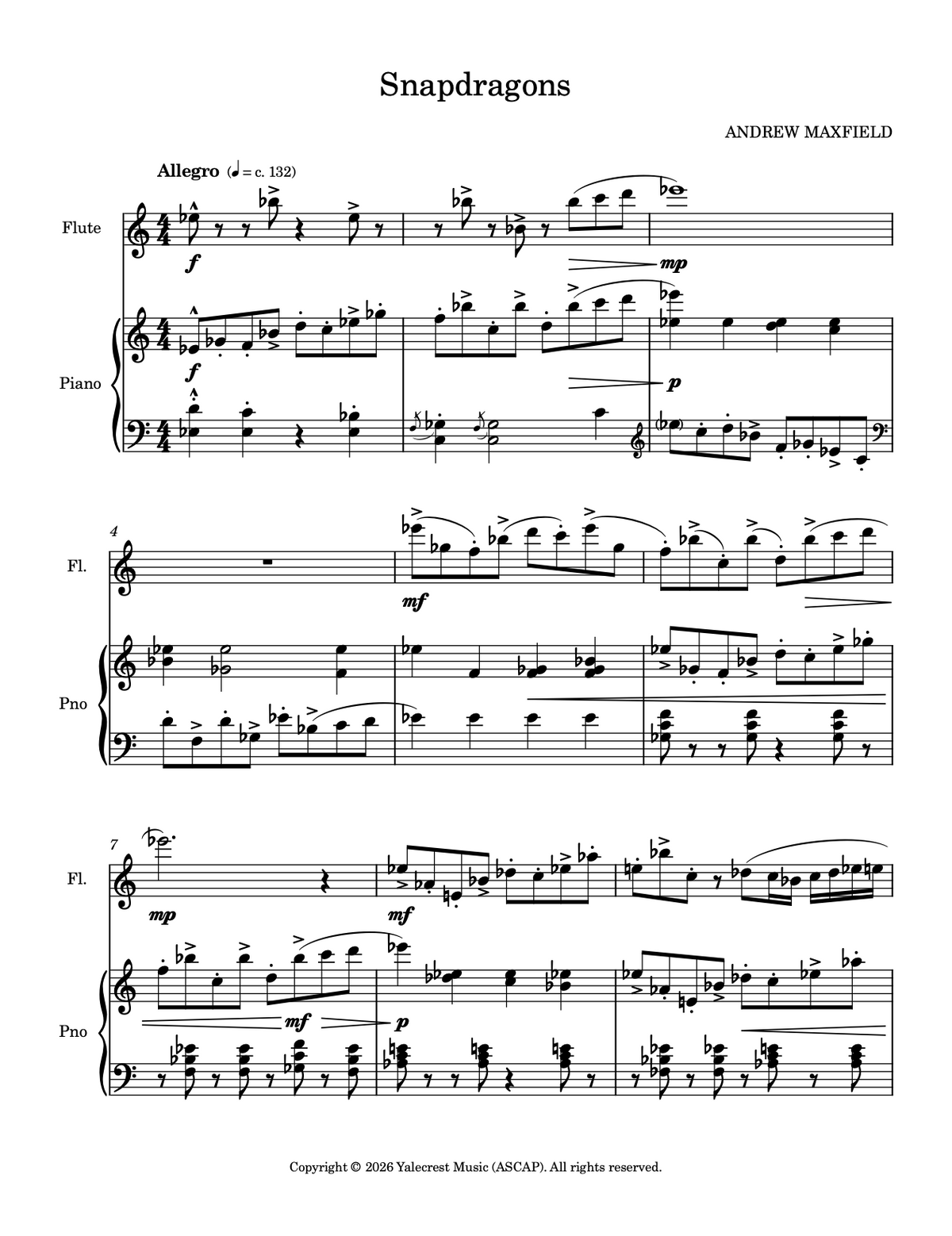 Bouquet: An Open-Ended Sonata for Flute and Piano