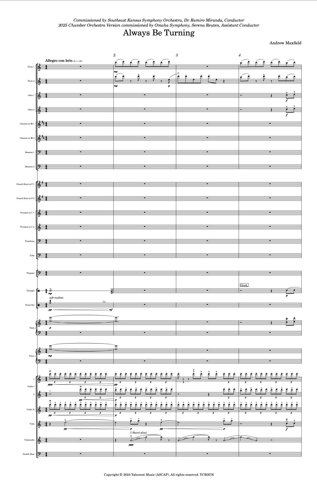 Always Be Turning (Orchestral Score & Parts)