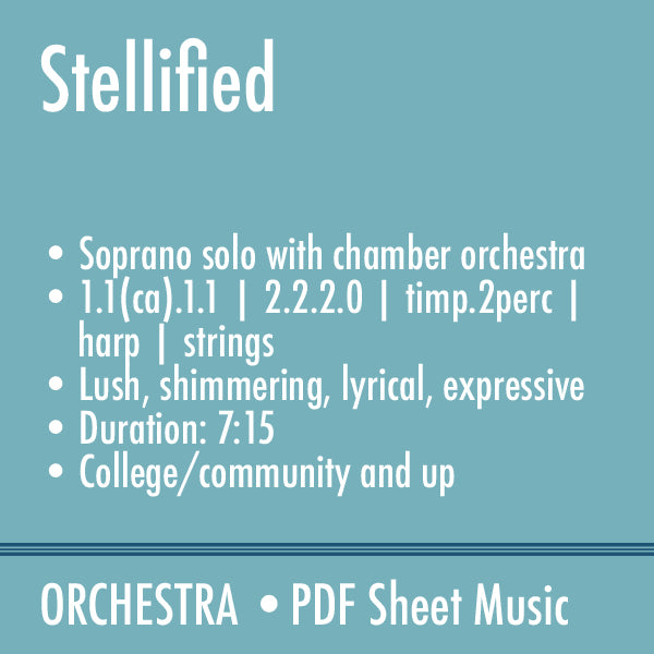 Stellified for Soprano and Chamber Orchestra (Score & Parts)