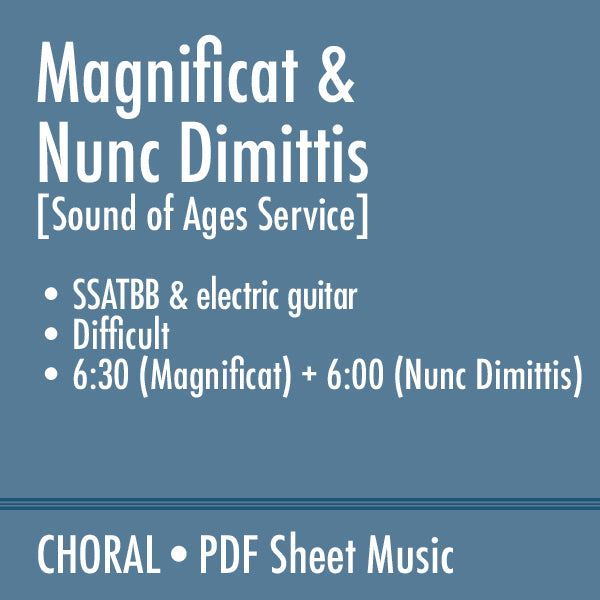 Magnificat & Nunc Dimittis (Sound of Ages Service)