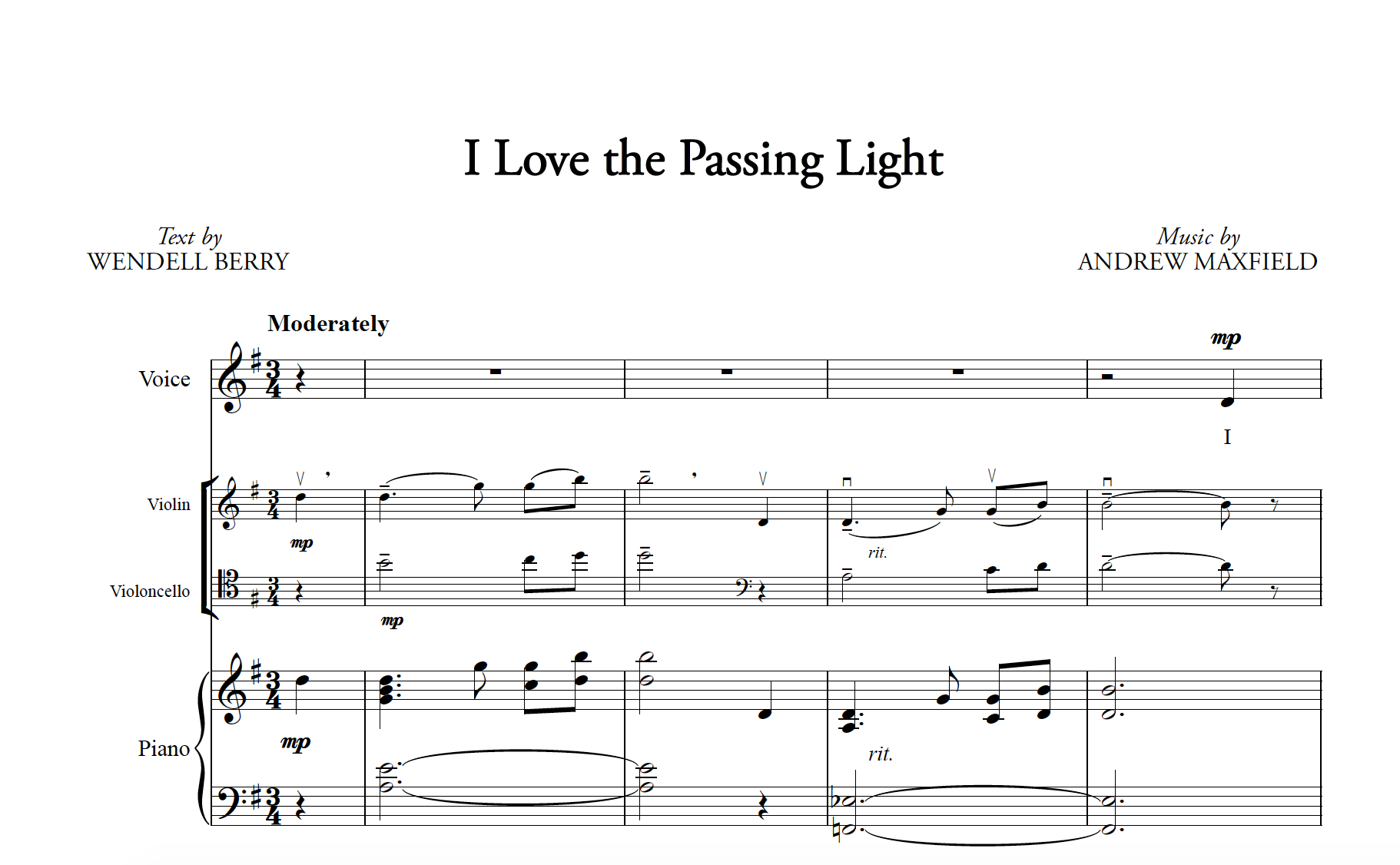 I Love the Passing Light