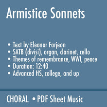 Load image into Gallery viewer, Armistice Sonnets