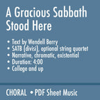 A Gracious Sabbath Stood Here